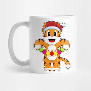 Tiger Christmas Fairy lights Mug